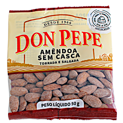 Amêndoas sem Casca Torrada e Salgada 50g