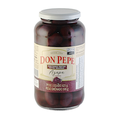 Azeitonas Pretas Extra Graúdas Azapa 500g