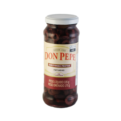 Azeitonas Pretas Fatiadas 170g