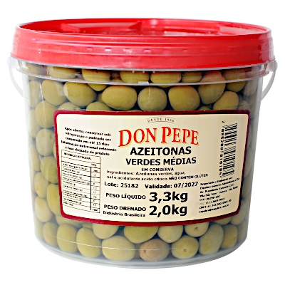 Azeitonas Verdes Médias 2kg