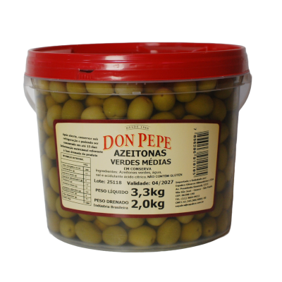 Azeitonas Verdes Médias 2kg