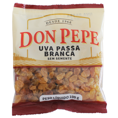 Uvas Passas Branca sem Semente 100g